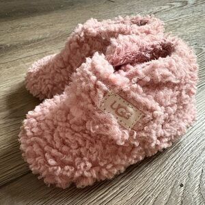 UGG Pink Sherpa Booties Slippers Baby/Toddler Size 2